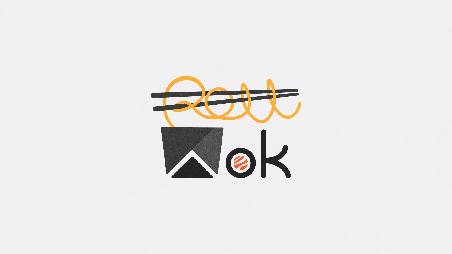 Разработка логотипа суши-бара «Roll Wok Club» в Лысьве