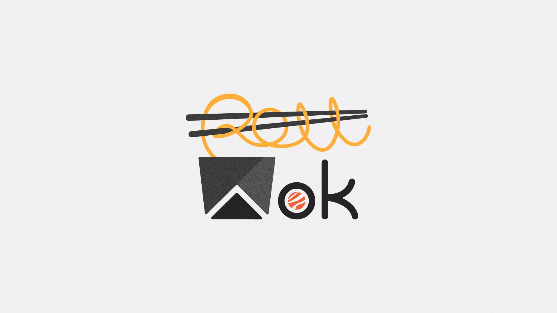 Разработка логотипа в Лысьве для суши-бара «Roll Wok Club»